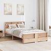 vidaXL Cadru de pat cu headboard Maro 120 x 190 cm Lemn compozit