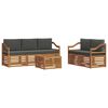 vidaXL Set de canapele de exterior 6 buc. Natural și Antracit
