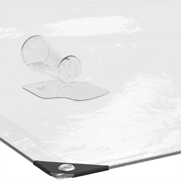 vidaXL Prelata transparenta cu ochiuri 8x8 m polietilena