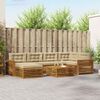 vidaXL Set de canapele de exterior cu pernă 7 pcs Natural și Bej