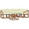 vidaXL Set de canapele de exterior cu pernă 6 pcs Natural și Crem