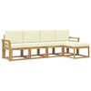 vidaXL Set de canapele de exterior cu pernă 5 pcs Lemn Solid de Acacia