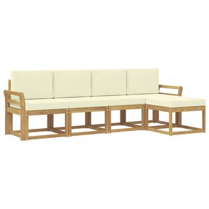 vidaXL Set de canapele de exterior cu pernă 5 pcs Lemn Solid de Acacia