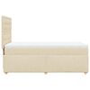 vidaXL Pat box spring cu saltea, crem, 80x200 cm, textil