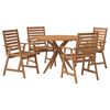 vidaXL Set mobilier de grădină, 5 piese, lemn masiv de acacia
