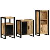 vidaXL Set de mobilier pentru baie 3 buc. Maro și negru