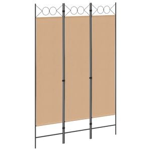 vidaXL Paravan de camere cu 3 panouri Bej 120 x 180 cm Țesătură