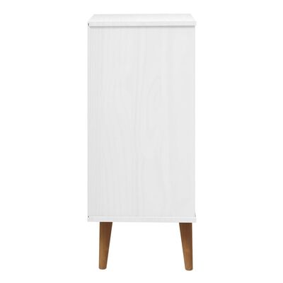 vidaXL Dulap cu sertare, alb, 40x35x82 cm, lemn masiv de pin