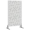 vidaXL Ecran de intimitate 100 x 50 x 180 cm Oțel Galvanizat Argintiu