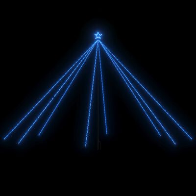 vidaXL Cascadă lumini brad Crăciun 800 leduri albastru 5 m, int./ext.