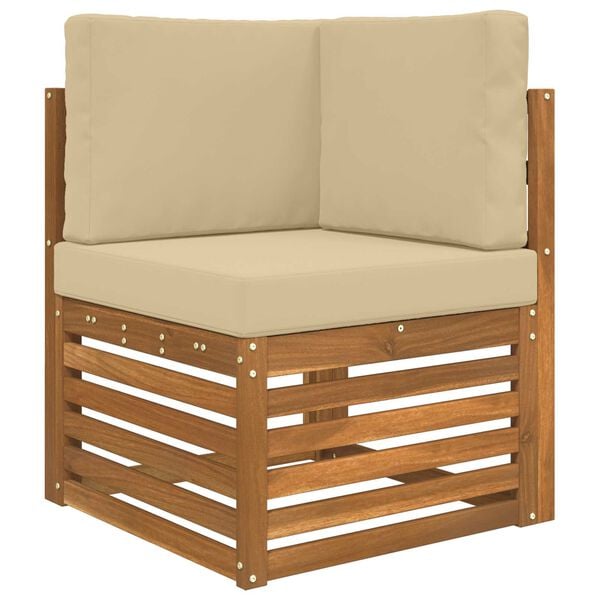 vidaXL Perna pentru canapea de exterior 3 pcs Bej Poliester