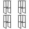 vidaXL Scaune bar 4 buc. negru 38x38x80 cm oțel vopsit electrostatic
