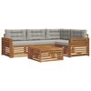 vidaXL Set de canapele de exterior 5 buc. Gri natural și deschis