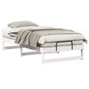 vidaXL Cadru de pat Alb 90 x 200 cm Lemn de pin masiv