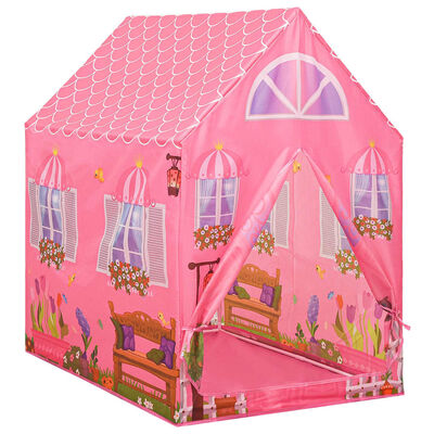 vidaXL Cort de joacă pentru copii cu 250 bile, roz, 69x94x104 cm