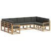 vidaXL Set de canapele de exterior 9 buc. Alb și antracit