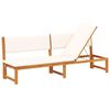 vidaXL Șezlong Ulei Natural 200 x 57 x 75cm Lemn masiv de acacia