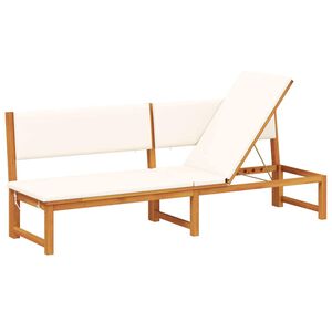 vidaXL Șezlong Ulei Natural 200 x 57 x 75cm Lemn masiv de acacia