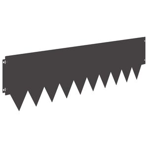 vidaXL Margine pentru gazon 10 pcs 103 x 30 cm metal Negru