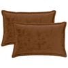 vidaXL Husă pentru pernă 2 buc. HOUTEN Maro deschis 50 x 80 cm Flanelă