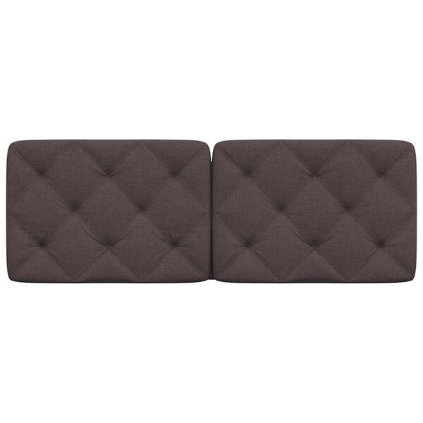 vidaXL Pernă pentru tăblie de pat maro &icirc;nchis, 120 cm, material textil