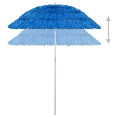 vidaXL Umbrelă de plajă Hawaii, albastru, 180 cm