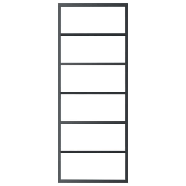 vidaXL Ușă glisantă cu set feronerie, 76x205 cm, sticlă ESG/aluminiu