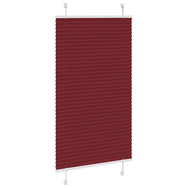 vidaXL Jaluzea plisată Bordeaux Roșu 75x100 cm Lățime țesătură 74,4 cm