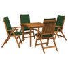 vidaXL Set de dining pentru grădină cu 5 piese natural