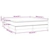 vidaXL Pat box spring cu saltea, gri, 160x200 cm, piele ecologică