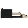 vidaXL Pat de zi cu extensie și sertare, negru, 80x200 cm, textil