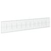 vidaXL Coș gabion cu capac, 1100x50x200 cm, fier galvanizat