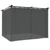vidaXL Pavilion cu draperii, antracit, 3x3 m, oțel
