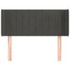 vidaXL Tăblie de pat cu aripioare gri &icirc;nchis 83x16x78/88 cm catifea