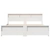 vidaXL Cadru de pat cu headboard Alb 200 x 200 cm Lemn compozit