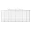 vidaXL Coșuri gabion arcuite 2 buc. 400x50x160/180 cm, fier galvanizat