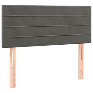 vidaXL Tăblie de pat, gri &icirc;nchis, 90x5x78/88 cm, catifea