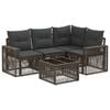 vidaXL Set de canapele pentru grădină 5 pcs Gri și gri &icirc;nchis