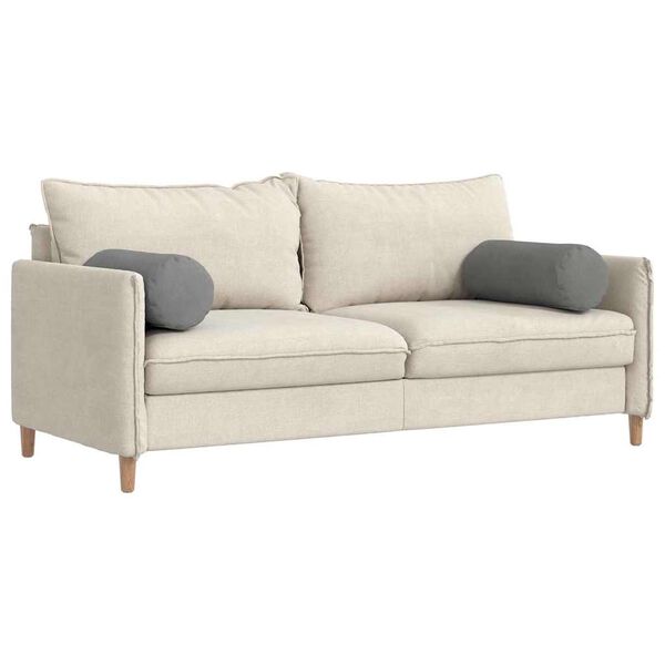 vidaXL Perne Bolster 2 pcs Gri închis Ø 25 x 70 cm