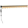 vidaXL Copertină retractabilă automată, galben și alb, 3x2,5 m