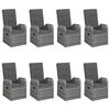 vidaXL Set mobilier de grădină, 9 piese, gri