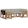 vidaXL Set de canapele de exterior 6 pcs Gri natural și deschis