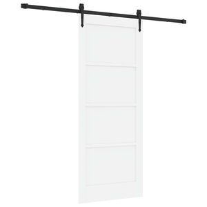 vidaXL Ușă glisantă ORKDAL Alb 83 x 202 cm Lemn masiv de pin