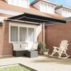 vidaXL Cortina Retractabilă Negru 350 x 250 cm Țesătură și Aluminiu