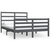 vidaXL Cadru de pat, gri, 140x190 cm, lemn masiv de pin