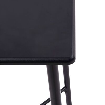 vidaXL Set mobilier de bar, 3 piese, negru, piele ecologică