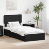 vidaXL Pat cu storage cu headboard Negru 90 x 190 cm Lemn compozit