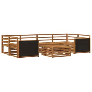 vidaXL Set de canapele de exterior 7 pcs natural Lemn Solid de Acacia