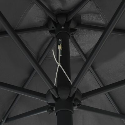 vidaXL Umbrelă de soare cu stâlp aluminiu, antracit, 270 x 246 cm