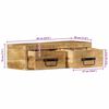 vidaXL Dulap TV montat pe perete 60x30x19 cm, lemn masiv de mango brut